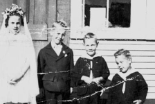 435: l-r Mary, Joe, Pat and Cam Dunphy, in front of McCarthy's shop. (1938) [courtesy of Mary (Dunphy)  Lamb]  - children of Thomas Dunphy &amp;amp; Anastasia Carroll